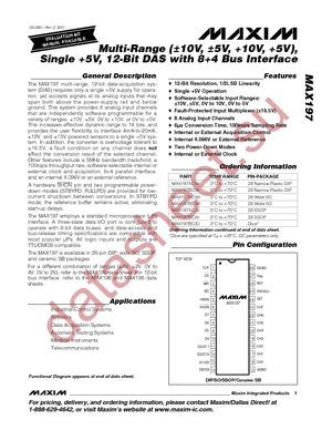 MAX197BENI+ datasheet  